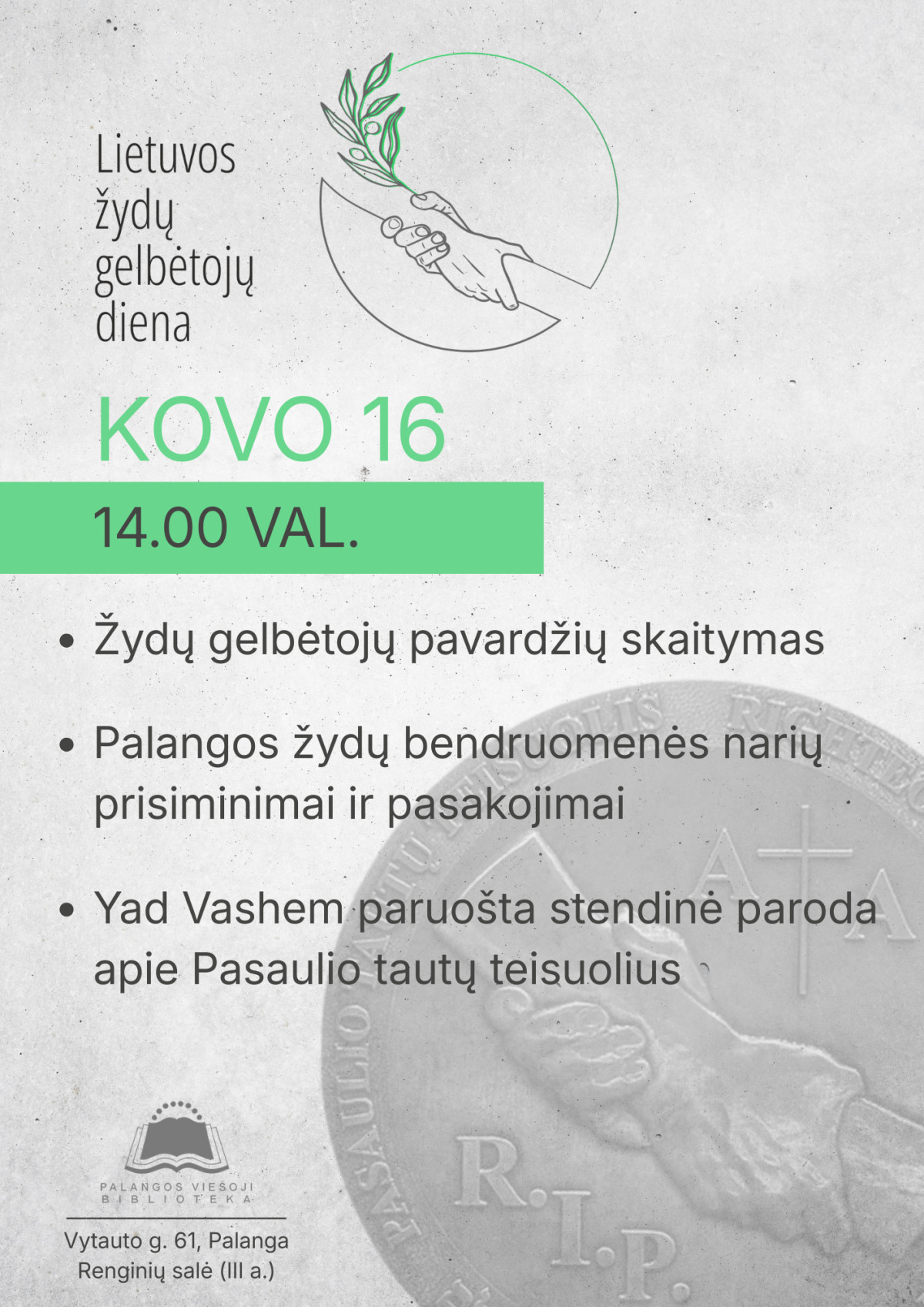 Lietuvos žydų gelbėtojų dienos minėjimas Palangoje
