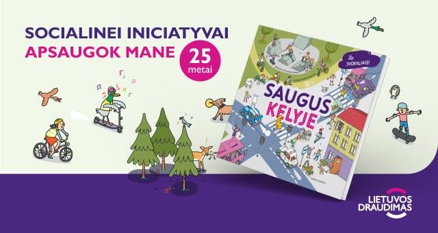 „Lietuvos draudimo“ akcijai „Apsaugok mane“ 25-eri: rugsėjį Palangoje vėl bus apdrausti visi moksleiviai, bibliotekos gaus knygą apie saugų elgesį kelyje