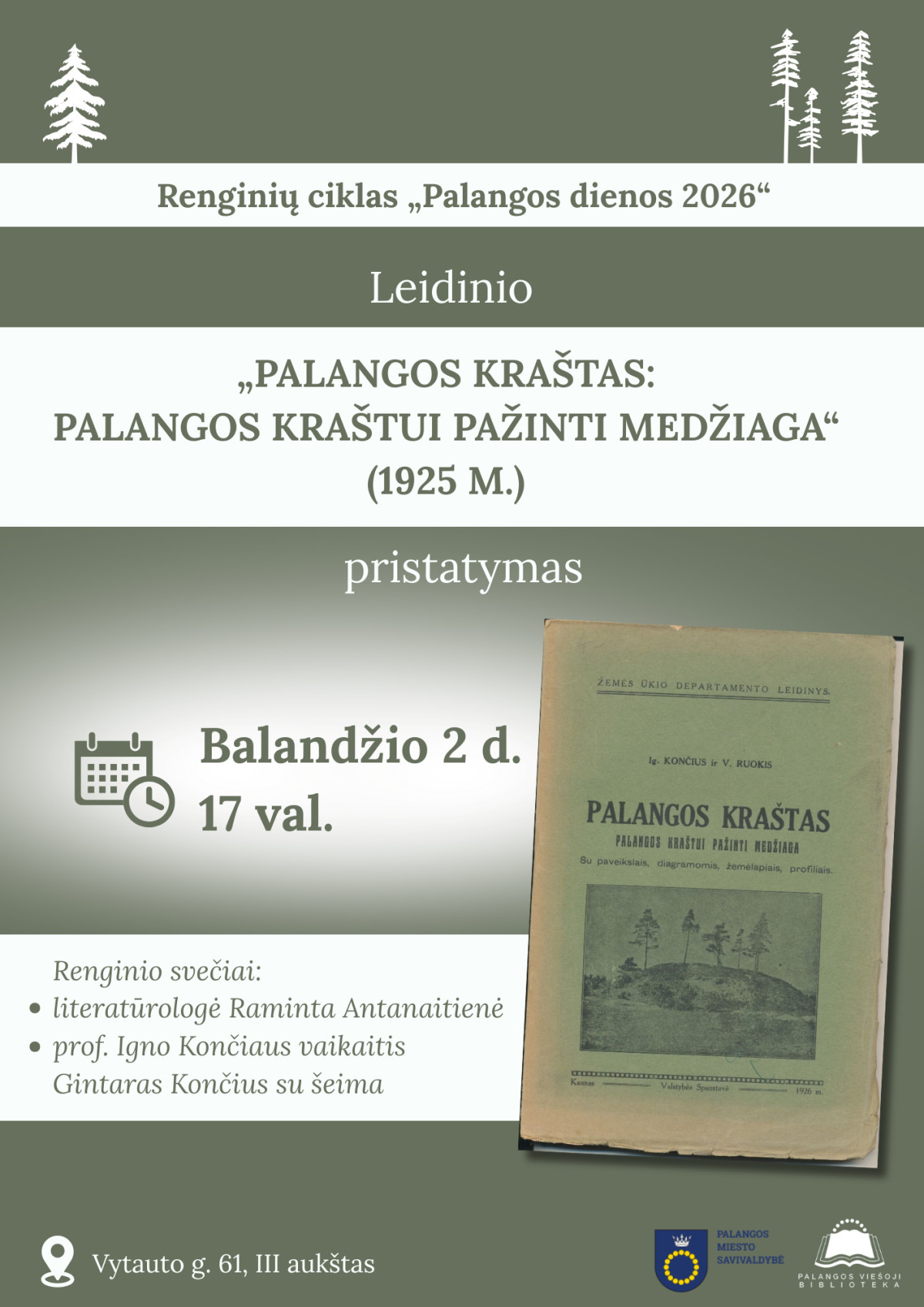 Leidinio „Palangos kraštas: Palangos kraštui pažinti medžiaga“ pristatymas Palangos viešojoje bibliotekoje