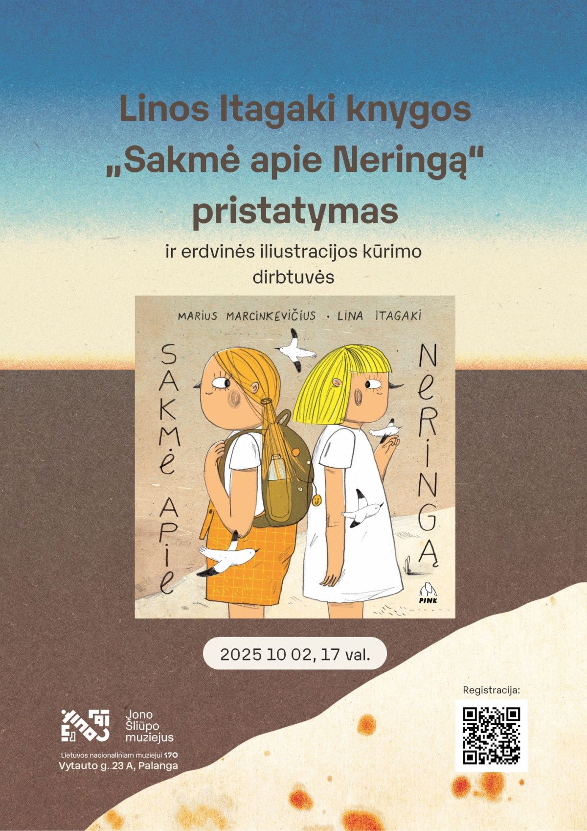 Linos Itagaki knygos „Sakmė apie Neringą“ pristatymas ir erdvinės iliustracijos kūrimo dirbtuvės
