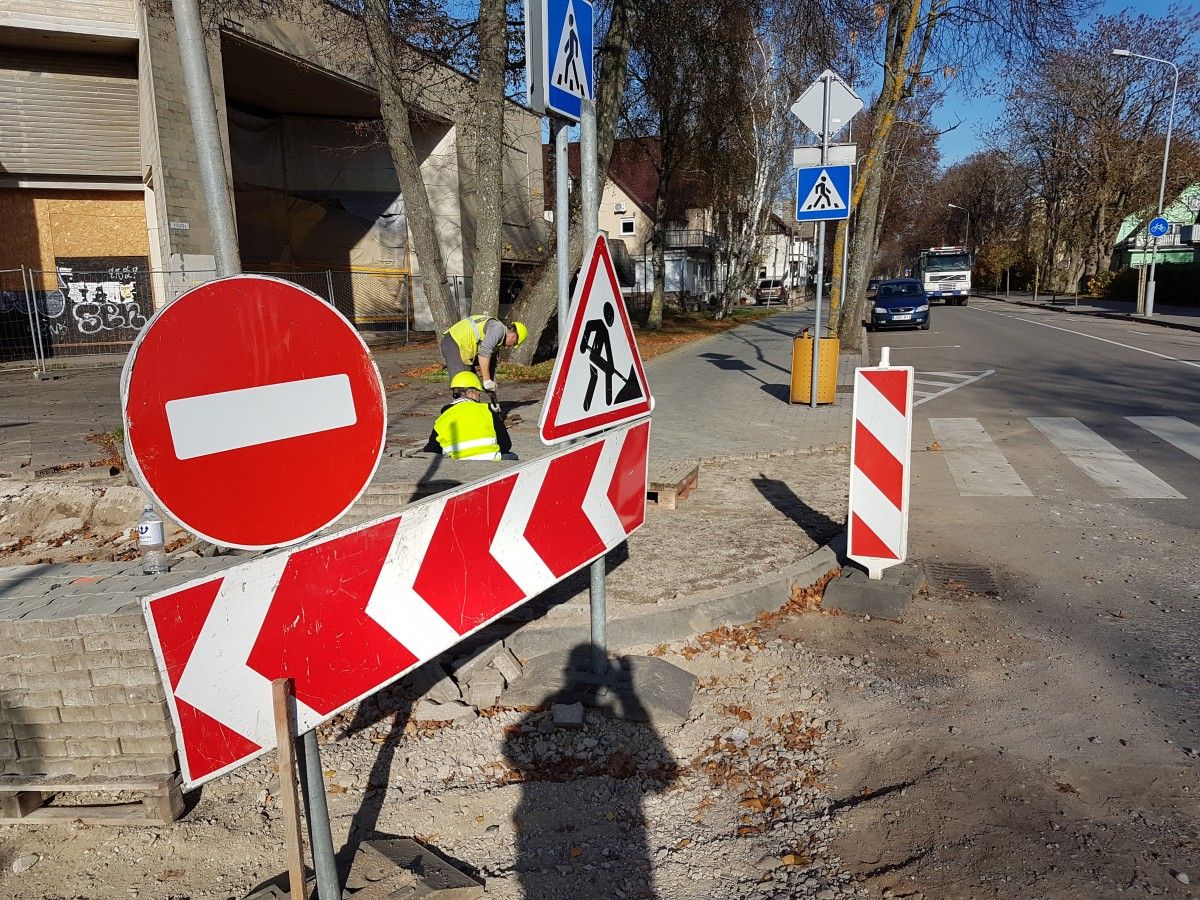 Palangoje – intensyvūs gatvių bei šaligatvių tvarkymo darbai