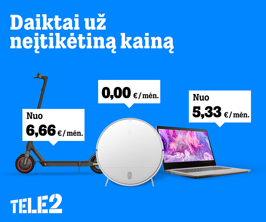 Nauji „Tele2“ pasiūlymai: nuolaidos išmaniems daiktams, televizijai ir išmanus paplūdimių žemėlapis