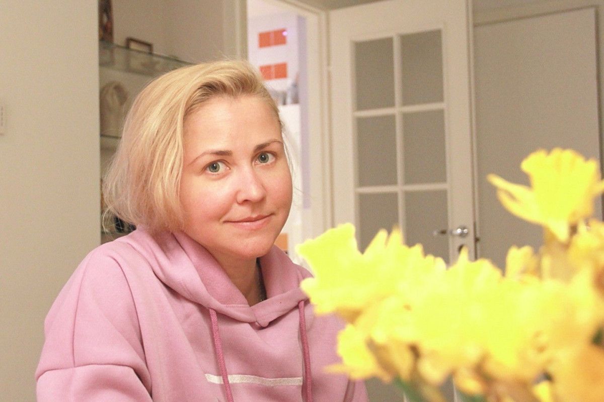 Iš Bučos miesto pabėgusi 38 metų ukrainiečių menininkė Alina Kosenko. lrytas.lt nuotr.