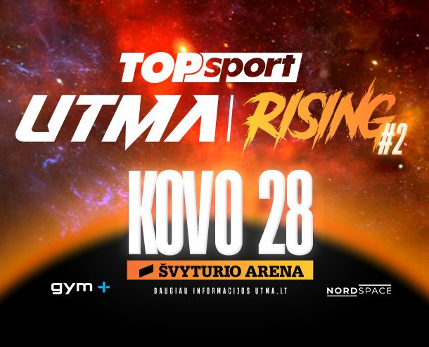 Palangiškio Viktoro Geco įsteigta Lietuvos kovinio sporto organizacija UTMA kviečia į UTMA RISING turnyrą kovo 28 dieną Klaipėdos „Švyturio“ arenoje
