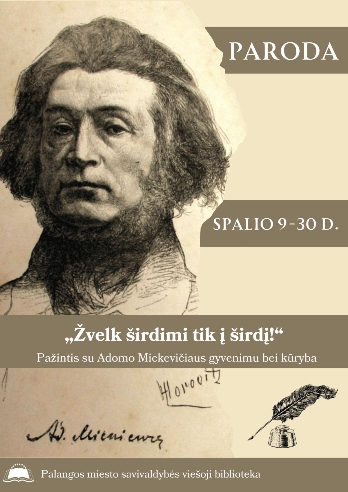 Parodoje „Žvelk širdimi tik į širdį!“ - pažintis su Adomo Mickevičiaus gyvenimu ir kūryba