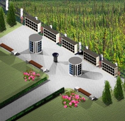 Pradėti granitinio kolumbariumo montavimo darbai