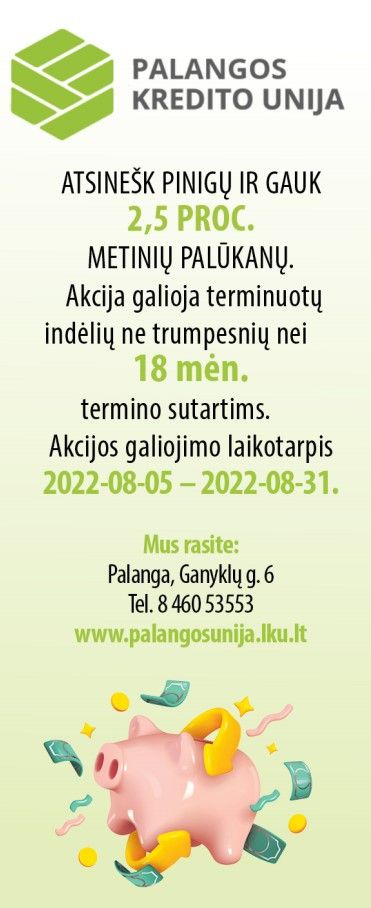 Atsinešk pinigų ir gauk 2,5 procento metinių palūkanų
