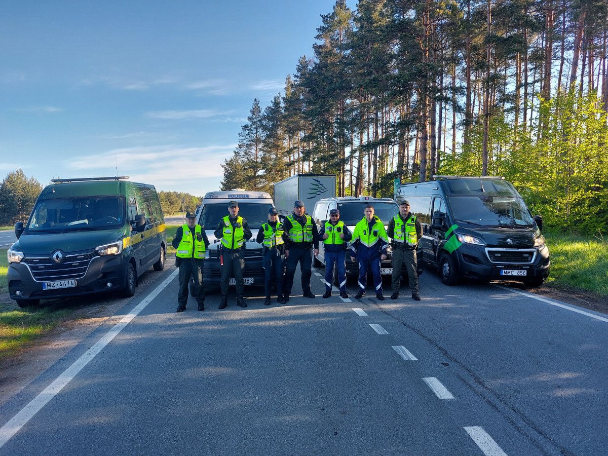 Per bendrą priemonę Lietuvos–Latvijos pasienyje pareigūnai nustatė 8 pažeidimus