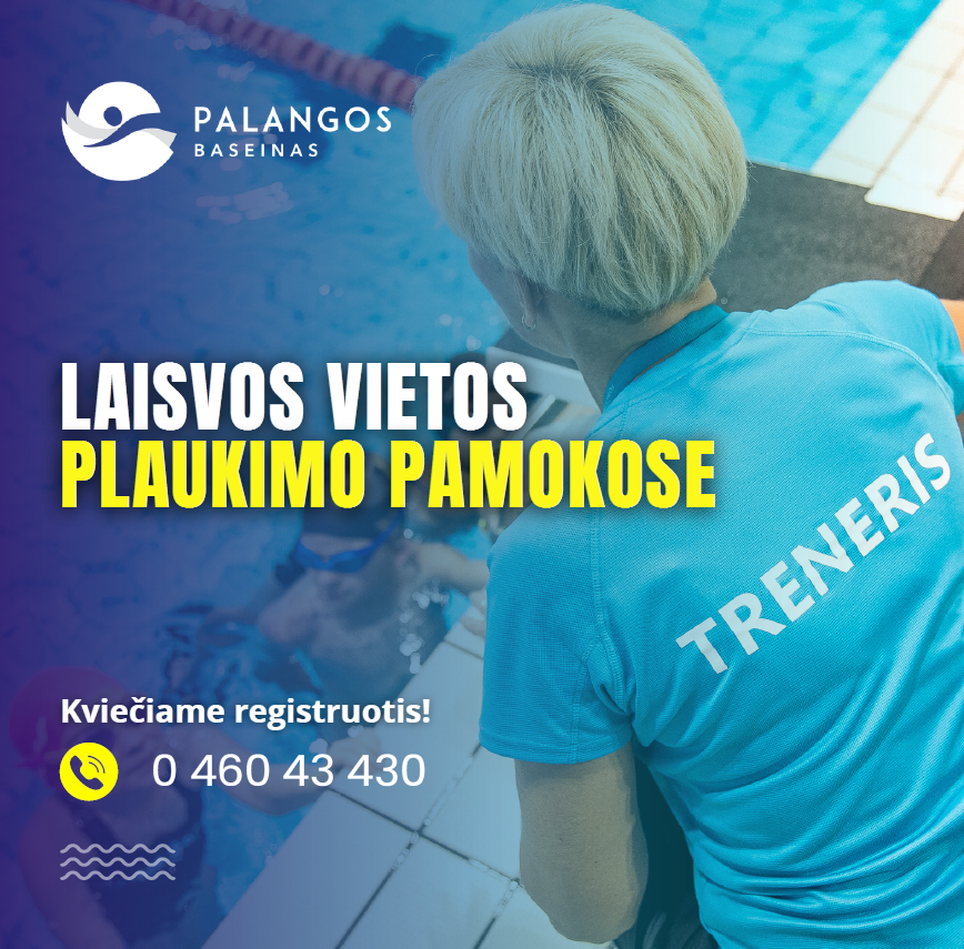 Laisvos vietos plaukimo pamokose