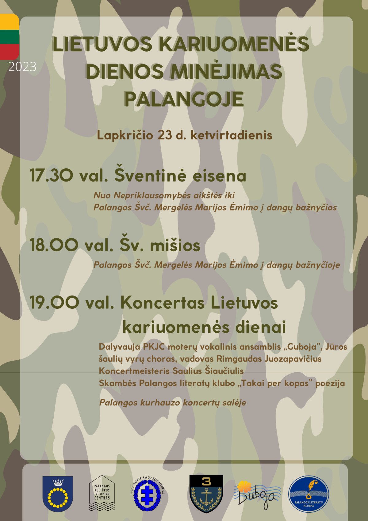 LIETUVOS KARIUOMENĖS DIENOS MINĖJIMAS PALANGOJE