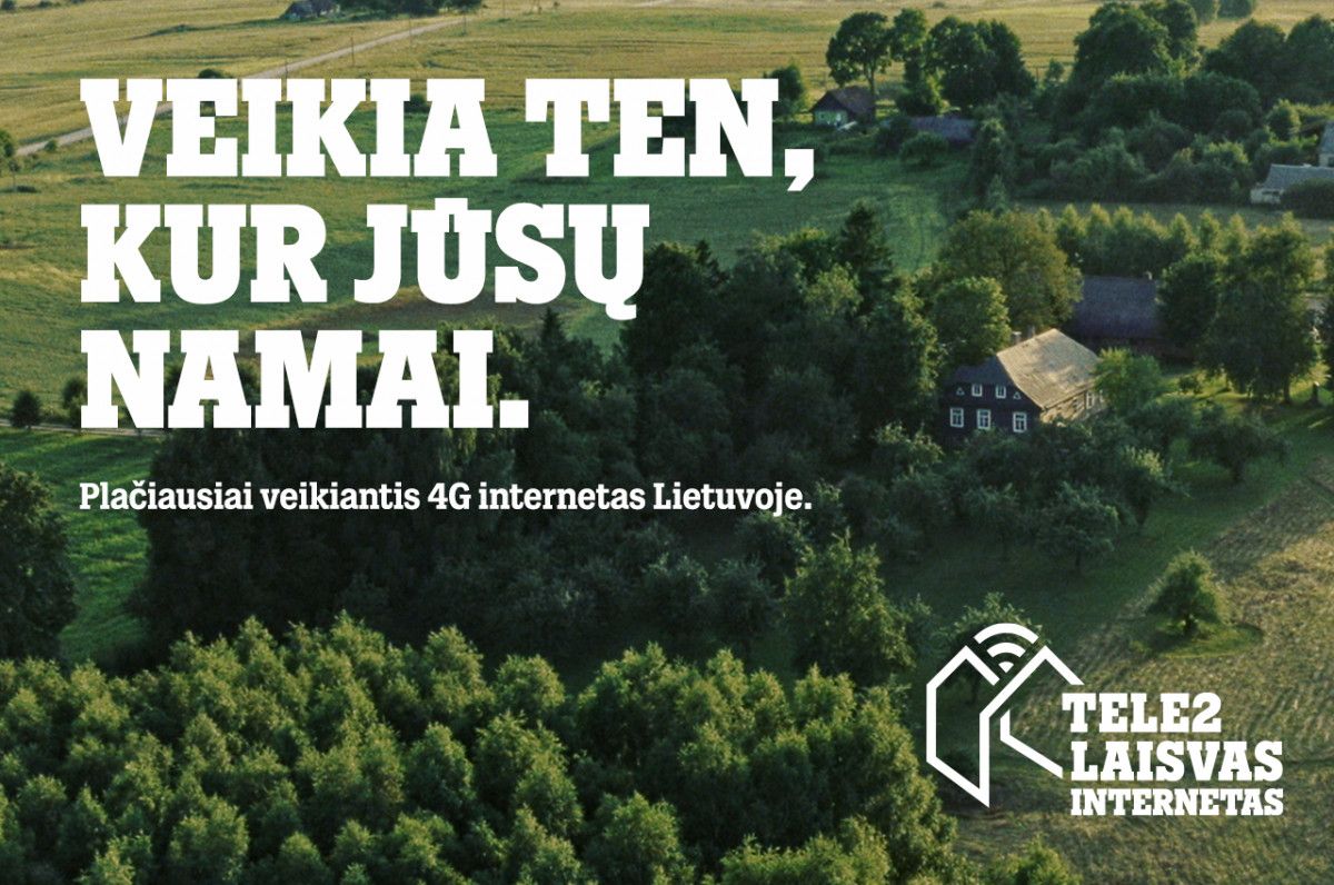 Renkatės interneto tiekėją? „Tele2“ klientams siūlo plačiausią tinklą ir specialius kainų pasiūlymus