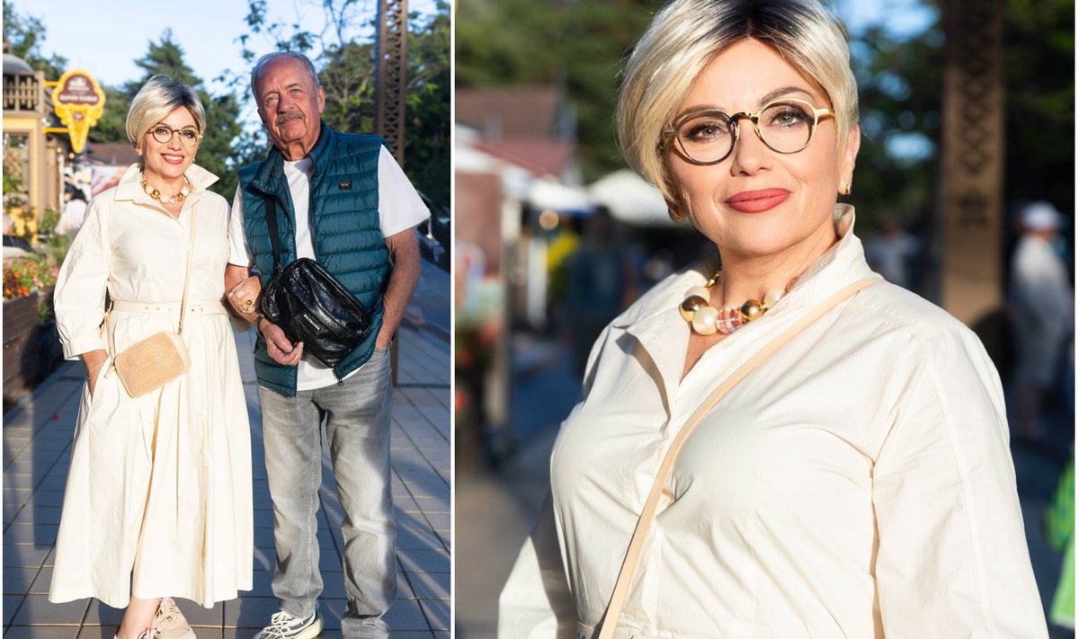 Jelena Tulčina su vyru Feliksu atostogauja Palangoje. FOTO: DELFI