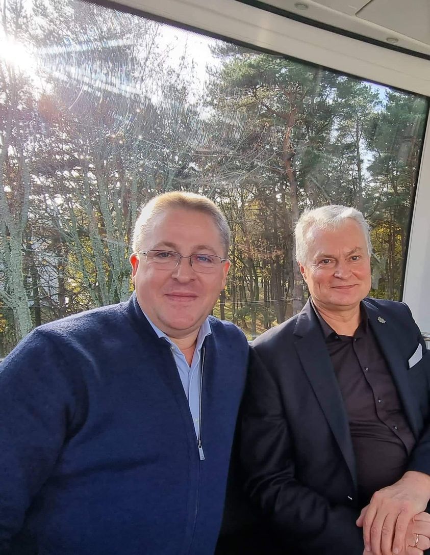 Palangos meras Šarūnas Vaitkus ir Prezidentas Gitanas Nausėda