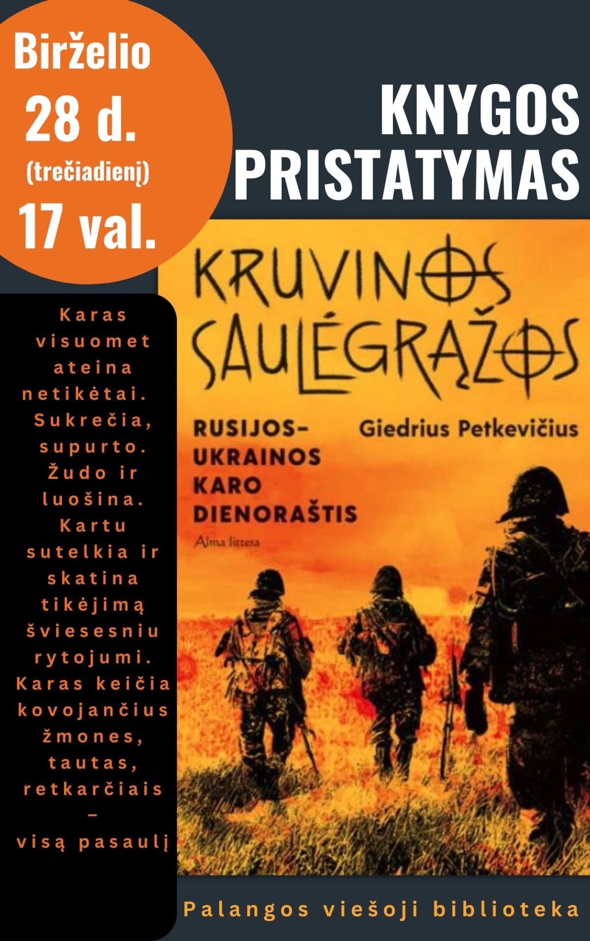 „Kruvinos saulėgrąžos: Rusijos-Ukrainos karo dienoraštis“ pristatymas