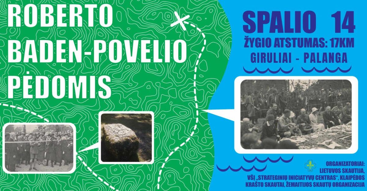 Lietuvos skautija kviečia į žygį „Roberto Baden Povelio pėdomis“