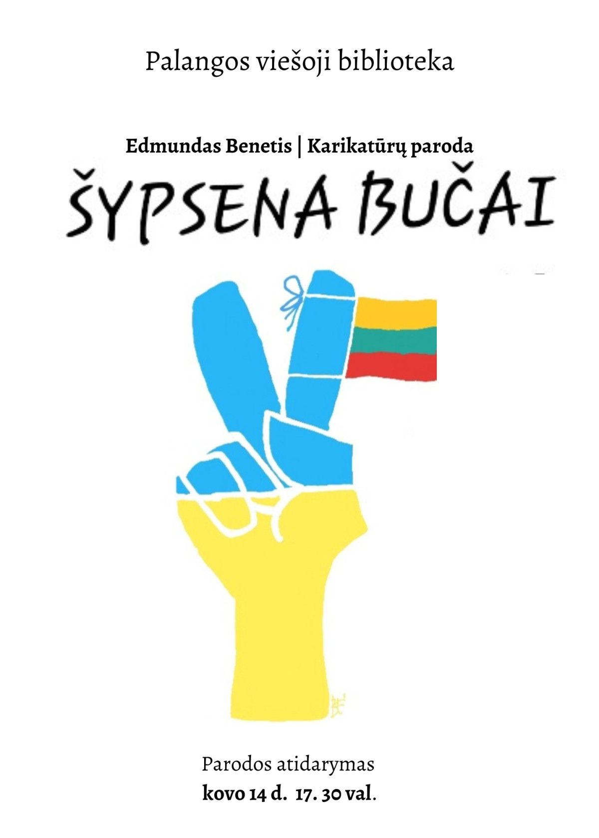 E. Benetis. Karikatūros. „Šypsena Bučai“