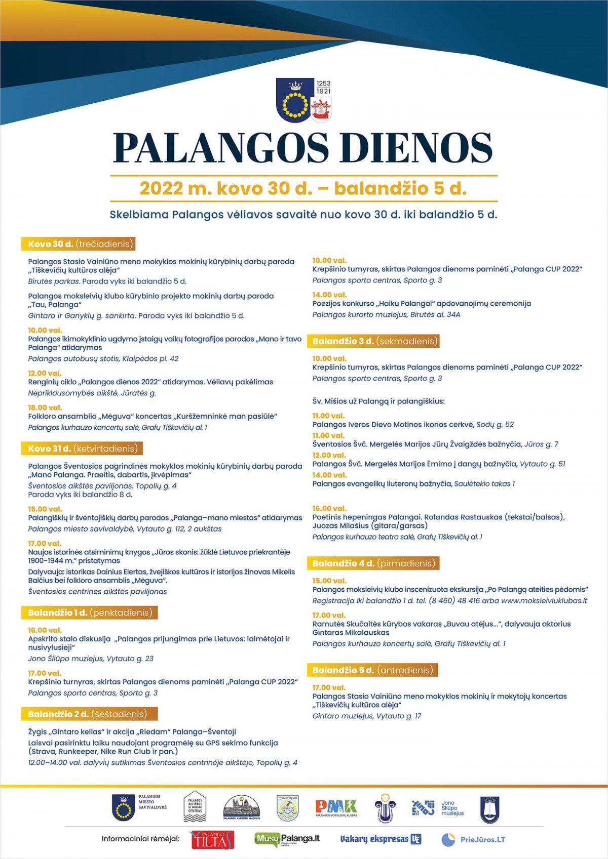 Kviečia dalyvauti Palangos dienų atidaryme