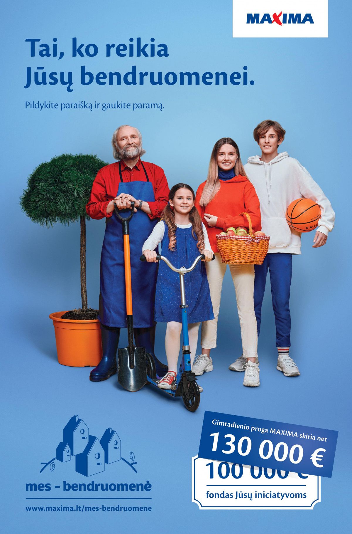 „Maxima“ pratęsia projekto „Mes – bendruomenė“ paraiškų teikimo terminą