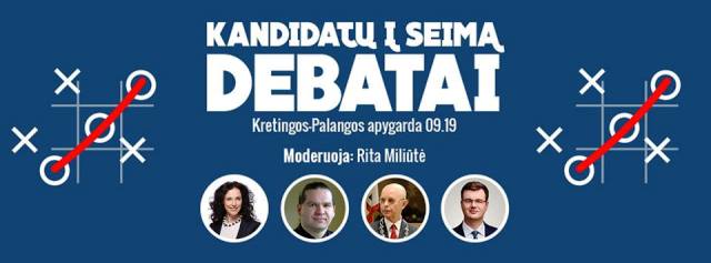 Šiandien, 17 val. 30 min., vyks kandidatų Kretingos-Palangos rinkimų apygardoje debatai