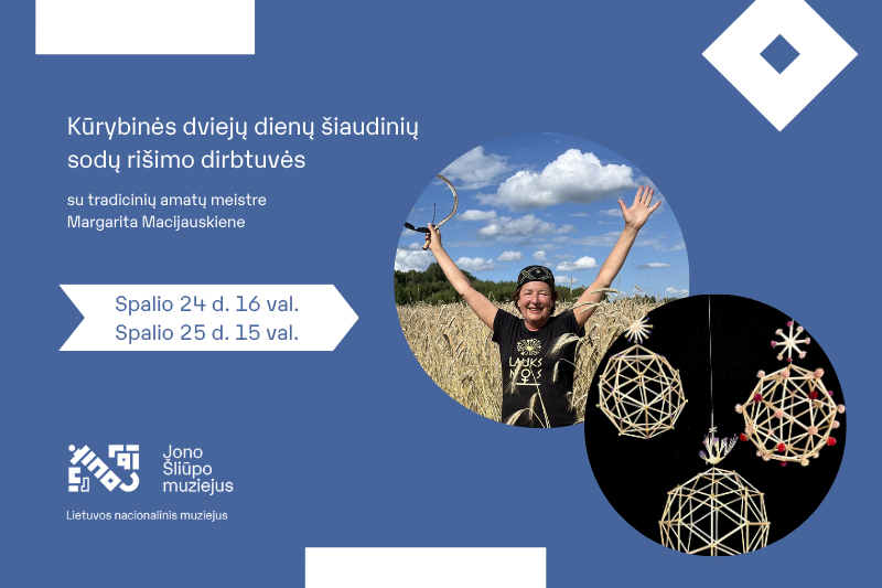 Kūrybinės dviejų dienų šiaudinių sodų rišimo dirbtuvės