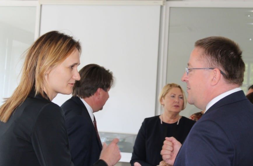 LSA viceprezidentas Šarūnas Vaitkus su Liberalų Sąjūdžio pirmininke Viktorija Čmilyte- Nielsen