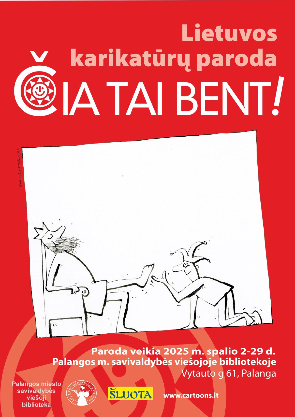 Bibliotekoje - Lietuvos karikatūristų darbų paroda „Čia tai bent“