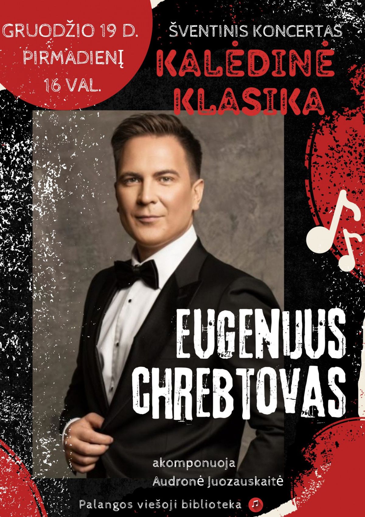 Bibliotekoje šventinis koncertas ,,Kalėdinė klasika“