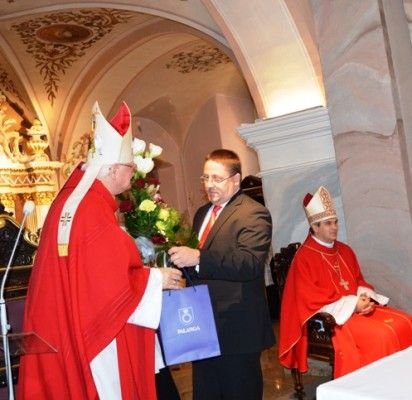 Jubiliejaus proga – sveikinimai vyskupui J. Borutai.