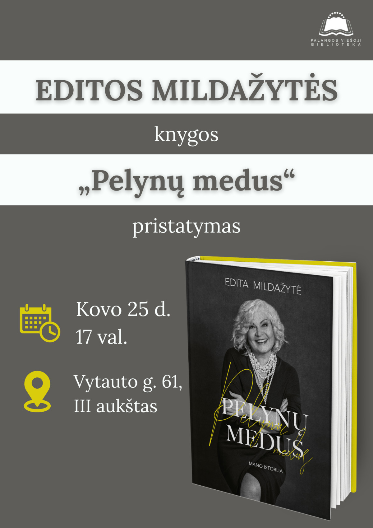 Editos Mildažytės knygos „Pelynų medus. Mano istorija“ pristatymas