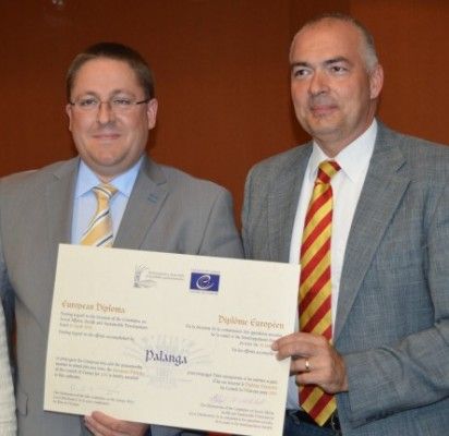 Palangai Strasbūre įteiktas Europos diplomas