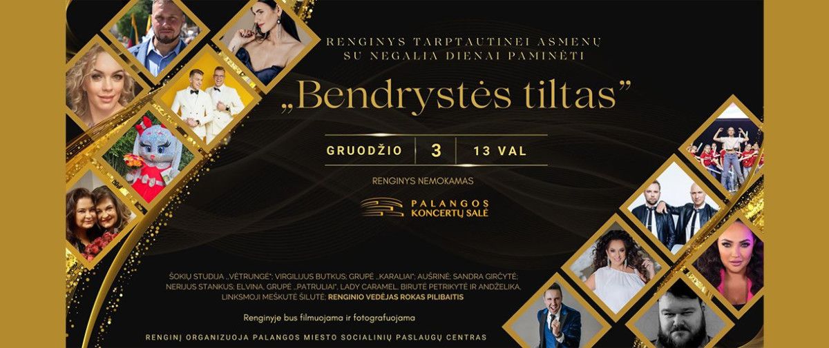 Kviečiame dalyvauti renginyje "Bendrystės tiltas“