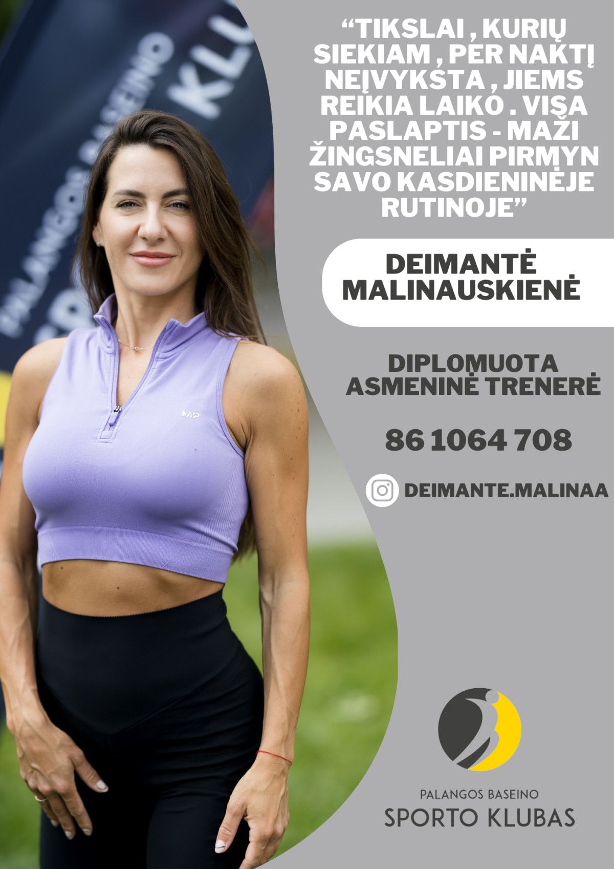 Palangos baseino sporto klubo trenerė Deimantė Malinauskienė: Svarbiausia maži žingsneliai pirmyn kasdienėje rutinoje