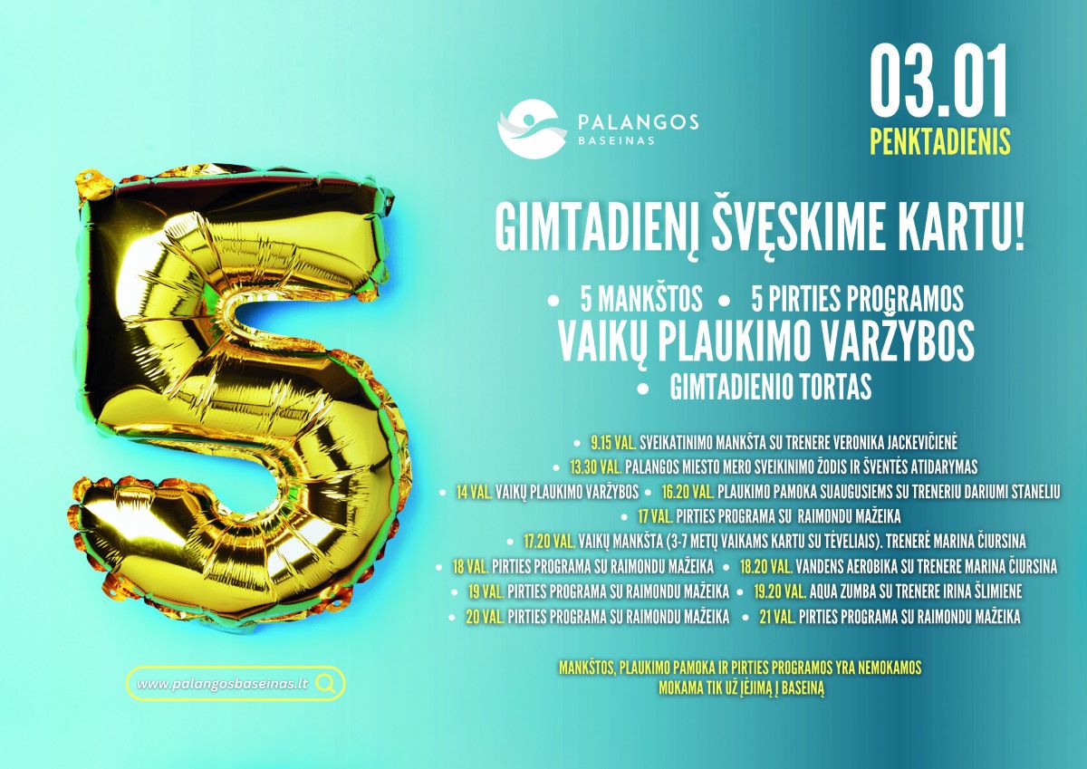 Palangos baseinas švęs gimtadienį