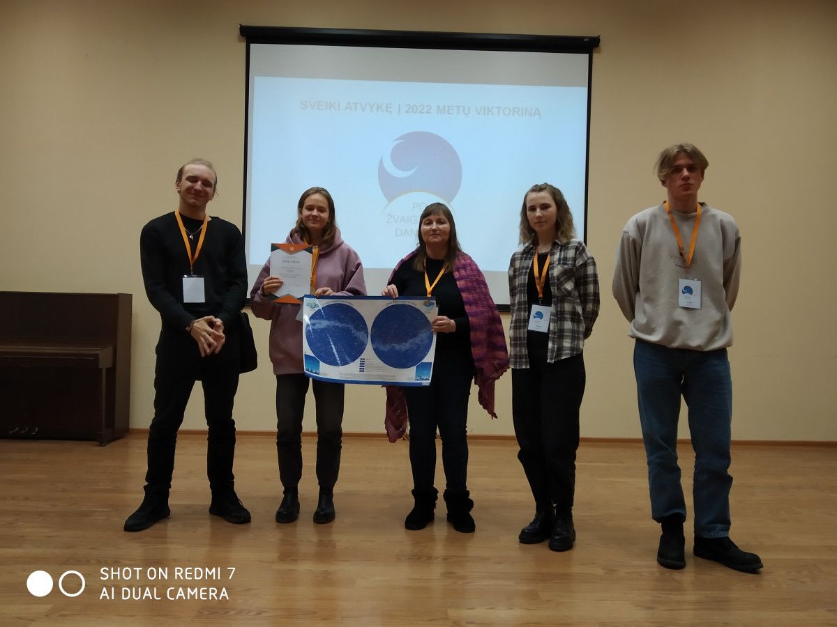 Iš astronomų viktorinos gimnazistai grįžo ne tuščiomis
