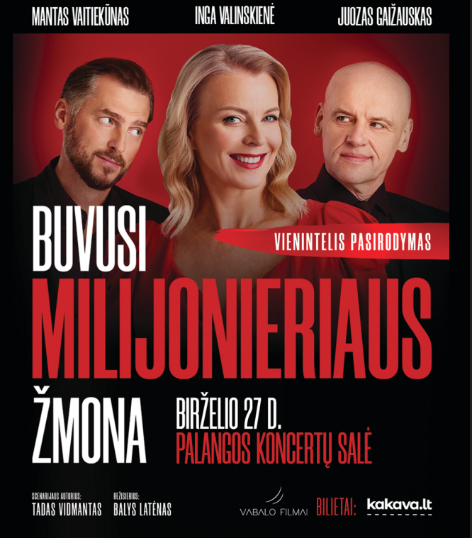 Palangos koncertų salėje - spektaklis "Buvusi milijonieriaus žmona"