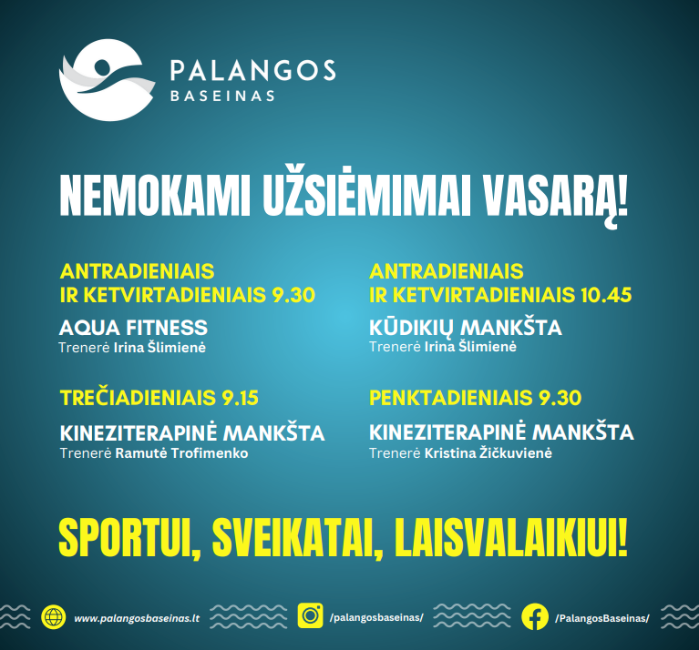 Nemokami užsiėmimai vasarą