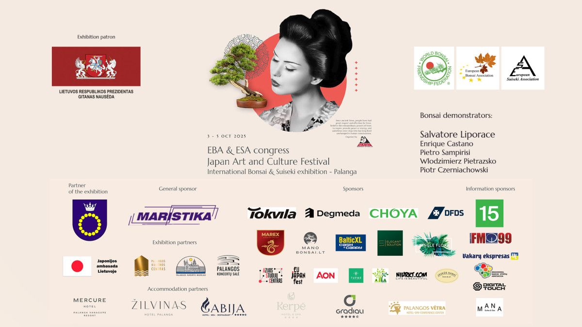 Japonija Palangoje – spalio 3-5 d. kviečia Bonsai ir suiseki kongressd bei Japonijos menų ir kultūros festivalis