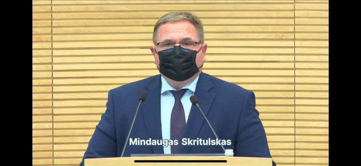 Mindaugas Skritulskas, TS-LKD Seimo narys, išrinktas Mėguvos vienmandatinėje rinkimų apygardoje