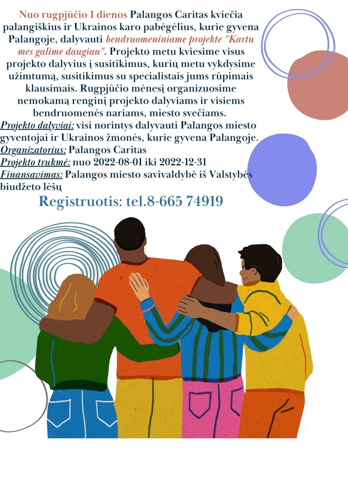 Palangos Caritas kviečia dalyvauti projekte