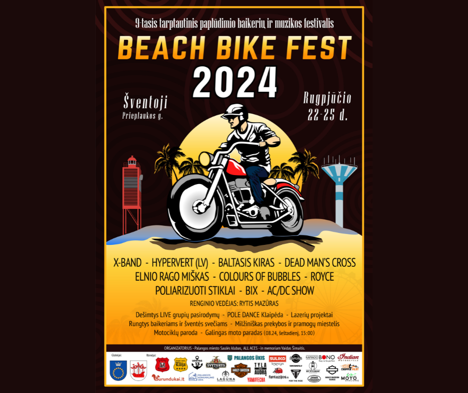 Šventojoje rugpjūčio 22-25 dienomis praūš "BEACH BIKE FEST‘‘ festivalis