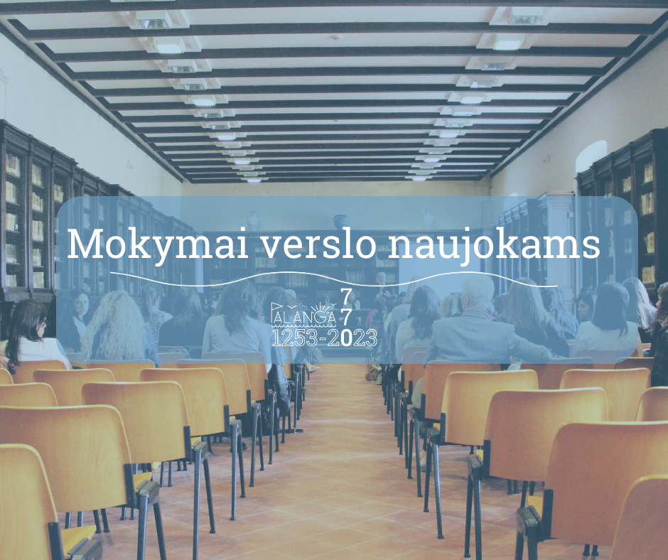 Organizuojami mokymai verslo naujokams