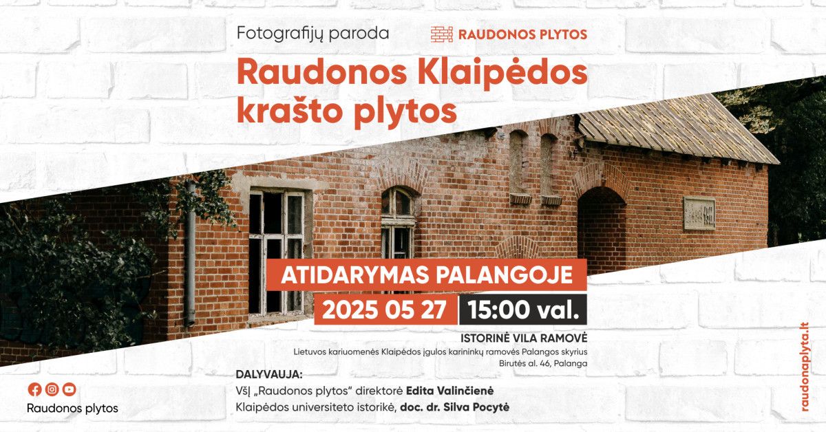 Rytoj Palangoje bus pristatoma fotografijų paroda „Raudonos Klaipėdos krašto plytos“