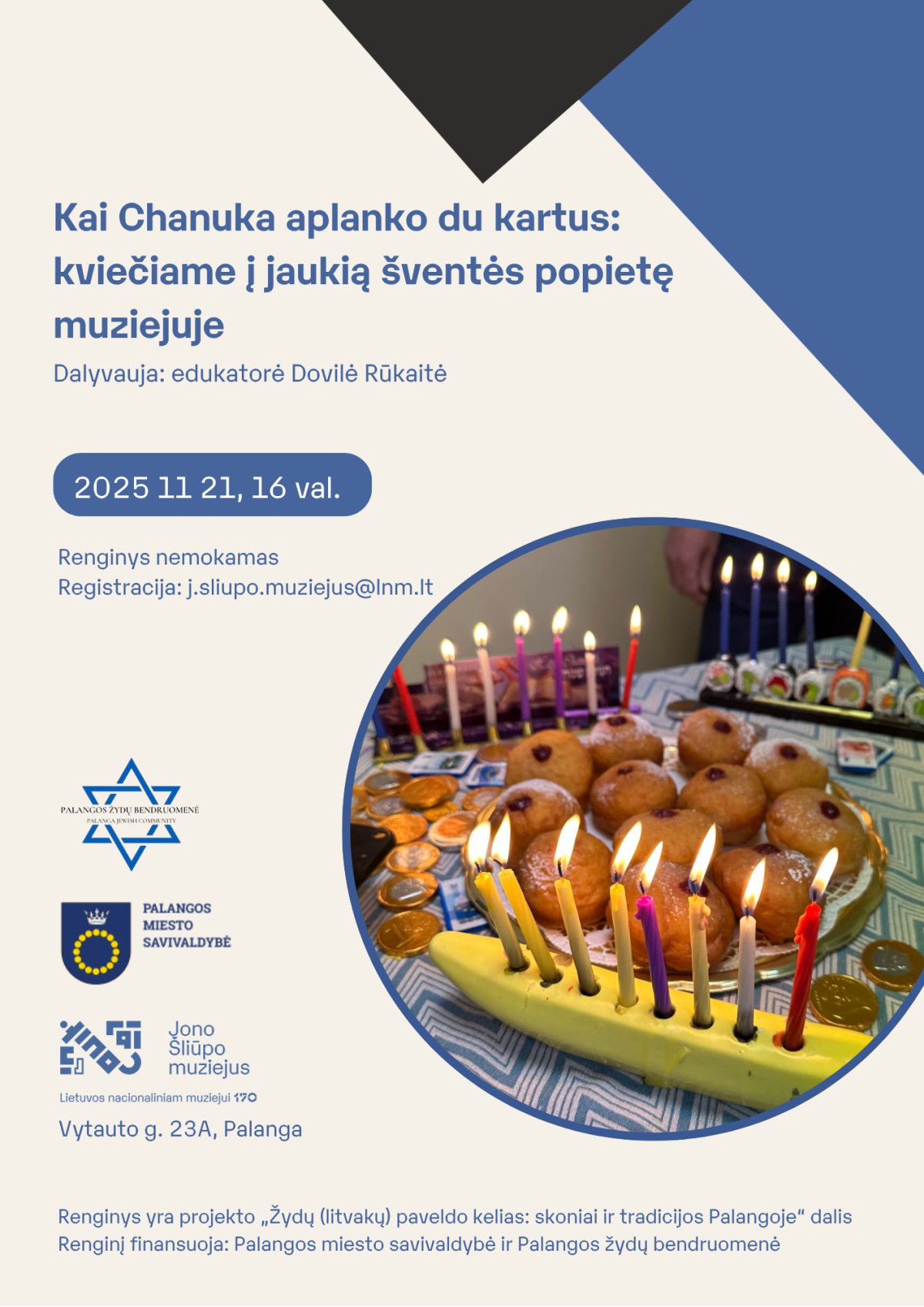 Kai Chanuka aplanko du kartus: kviečiame į jaukią popietę muziejuje