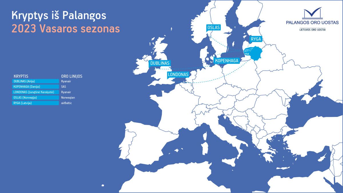 Lietuvos oro uostuose startuos aviacijos vasaros sezonas 2023: keleiviams siūlys skristi daugiau nei 80 krypčių