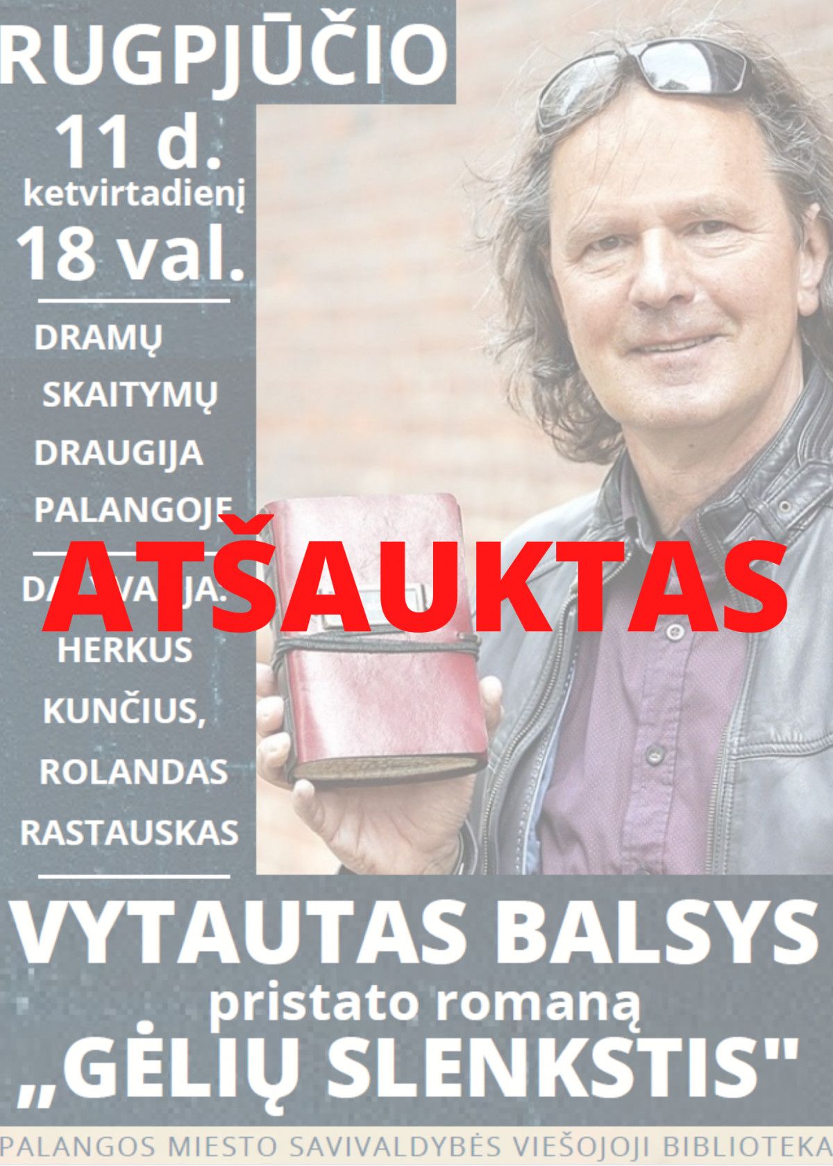 Atšauktas renginys bibliotekoje
