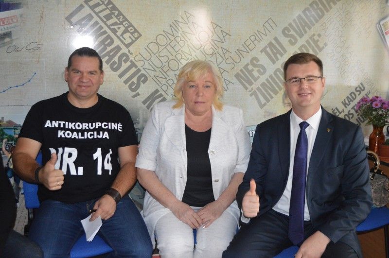 Vaidotas Bacevičius (dešinėje), Janė Narvilienė ir Nerijus Stasiulis