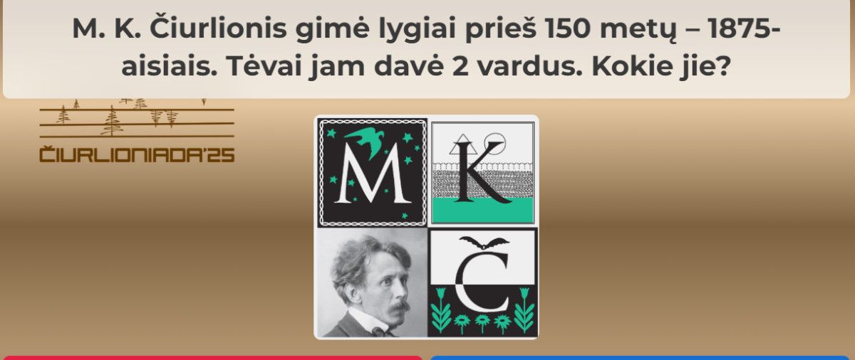 Ministerija kviečia pirmąją pamoką skirti M. K. Čiurlioniui