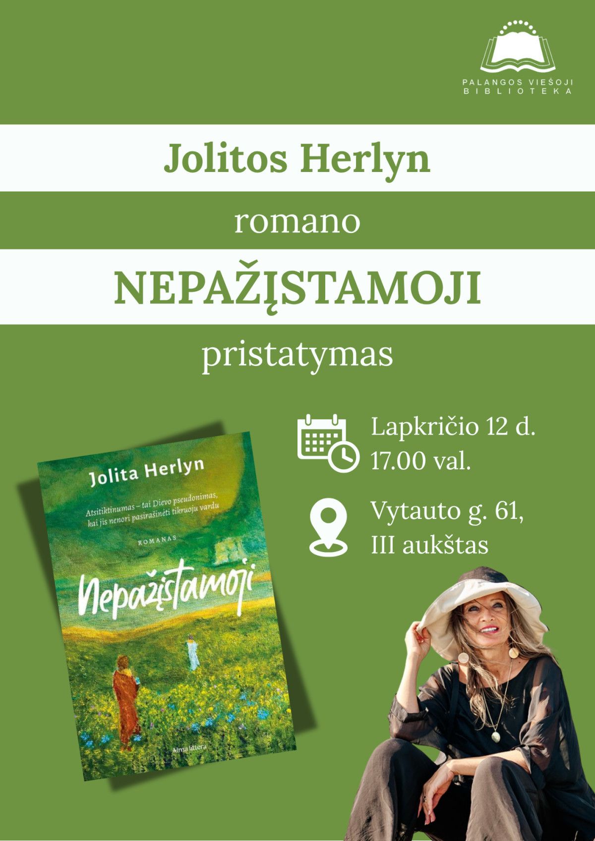 Jolitos Herlyn romano „Nepažįstamoji“ pristatymas