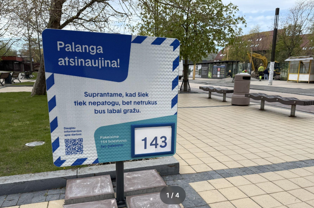Palangos Basanavičiaus gatvėje keičiami šviestuvai. NUOTRAUKOS: DELFI