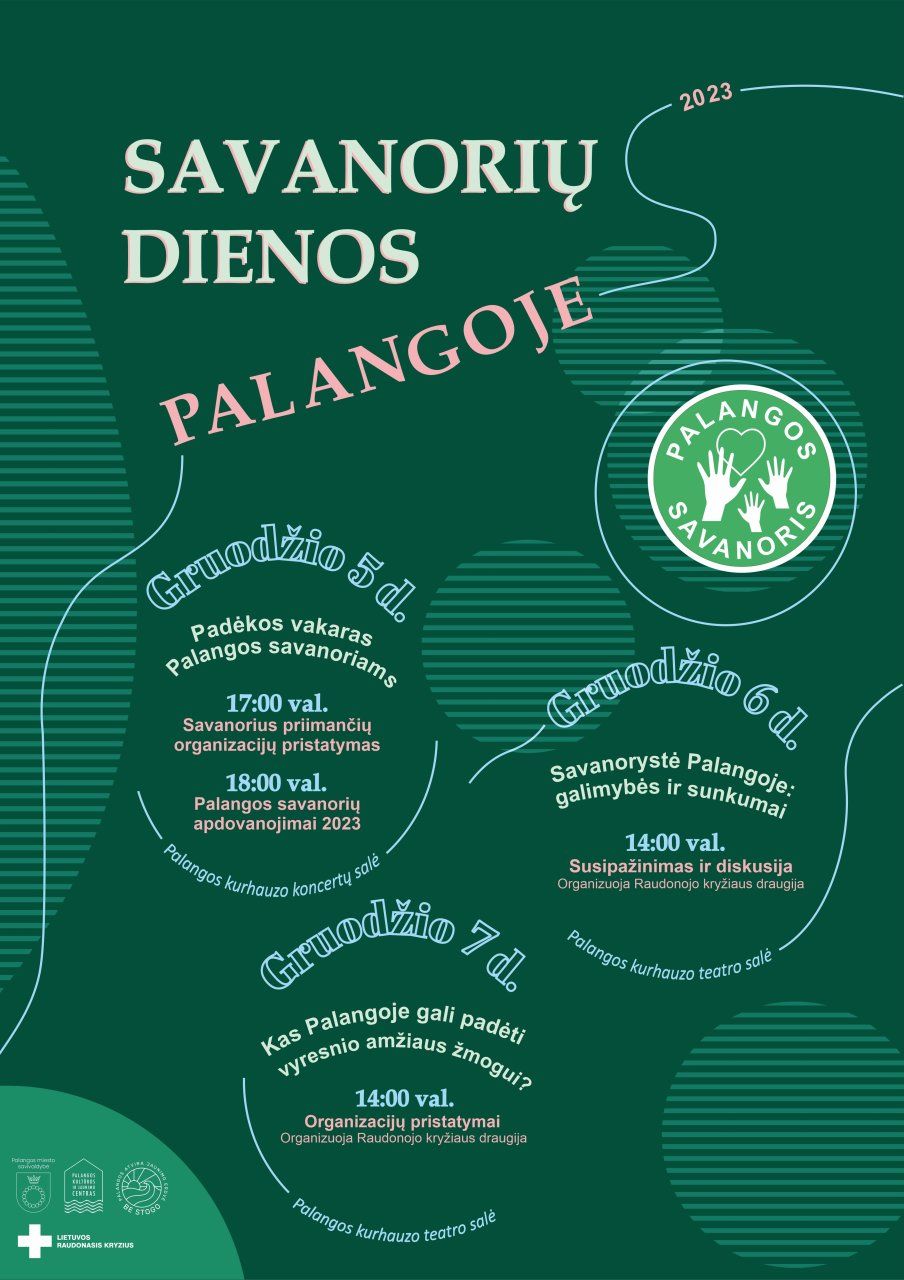 Gruodžio 5 d. Kurhauze - padėkos Palangos savanoriams vakaras